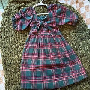 Plaid Kids Formal Dress